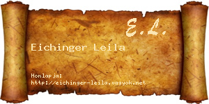 Eichinger Leila névjegykártya
