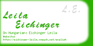 leila eichinger business card
